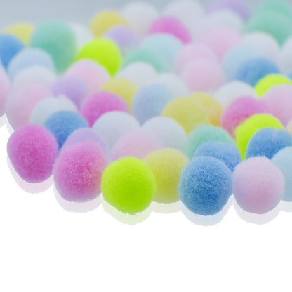 Gift To Love | Pom Pom Ball With Chenille Stem Wire Stick | Color : Pastel Colors | Size : 1 Cm | Pcs : 100 Pcs | Code : PPB00