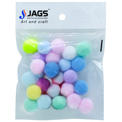 Gift To Love | Pom Pom Ball With Chenille Stem Wire Stick | Color : Pastel Colors | Size : 2 Cm | Pcs : 10 Pcs | Code : PPB01