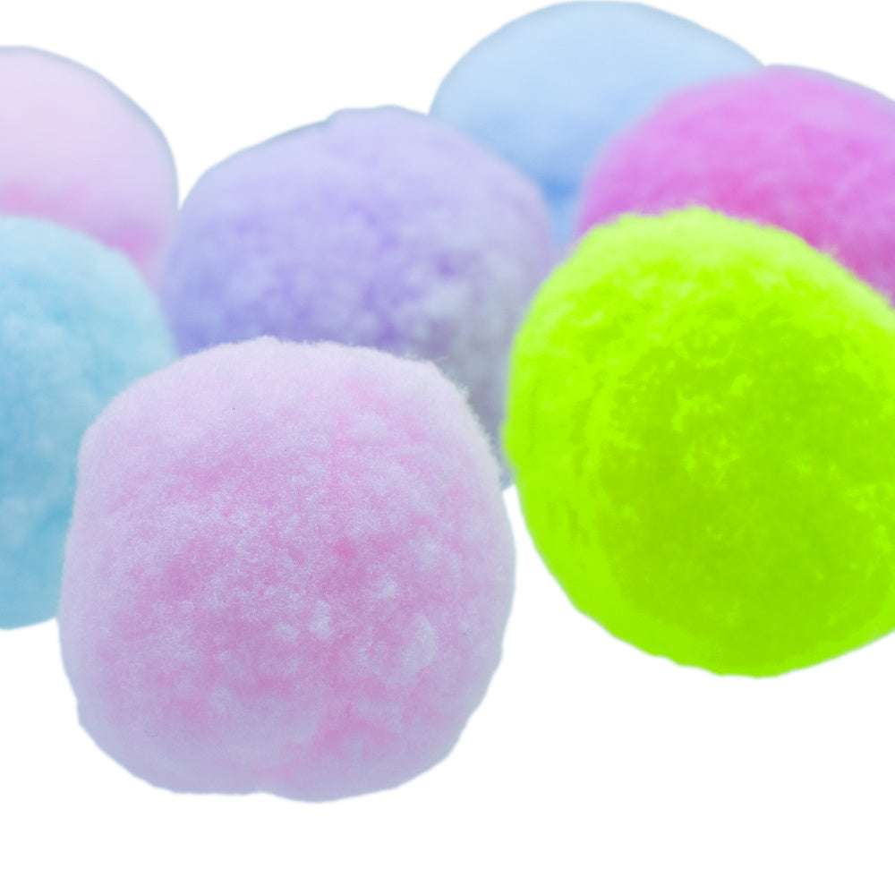Gift To Love | Pom Pom Ball With Chenille Stem Wire Stick | Color : Pastel Colors | Size : 4 Cm | Pcs : 10 Pcs | Code : PPB03