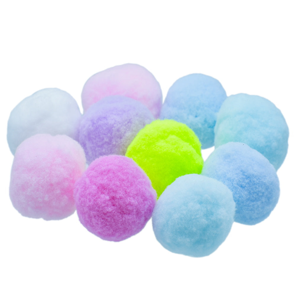 Gift To Love | Pom Pom Ball With Chenille Stem Wire Stick | Color : Pastel Colors | Size : 4 Cm | Pcs : 10 Pcs | Code : PPB03