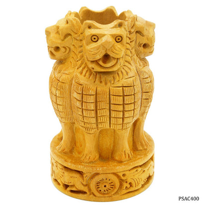 Gift To Love | Pen Stand Ashoka Chakra | Size : 4 Inch | Code : PSAC400