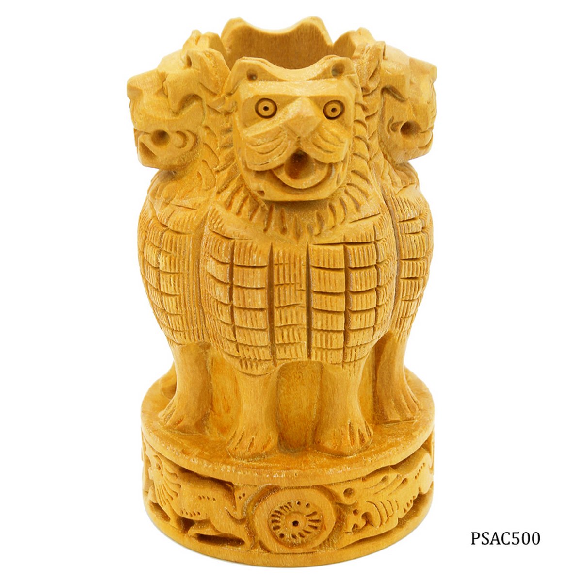 Gift To Love | Pen Stand Ashoka Chakra | Size : 5 Inch | Code : PSAC500