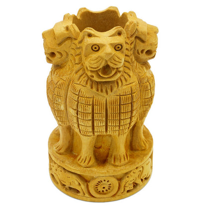 Gift To Love | Pen Stand Ashoka Chakra | Size : 5 Inch | Code : PSAC500