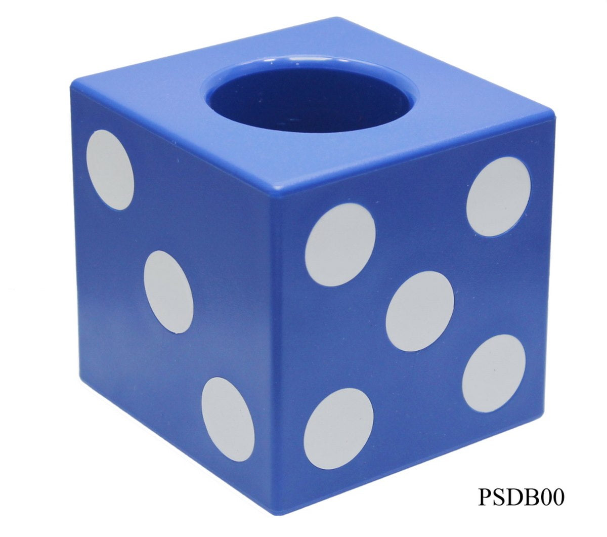 Gift To Love | Plastic Pen Stand Dice | Color : Blue | Code : PSDB00