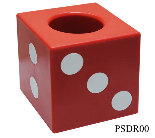Gift To Love | Plastic Pen Stand Dice | Color : Red | Code : PSDR00