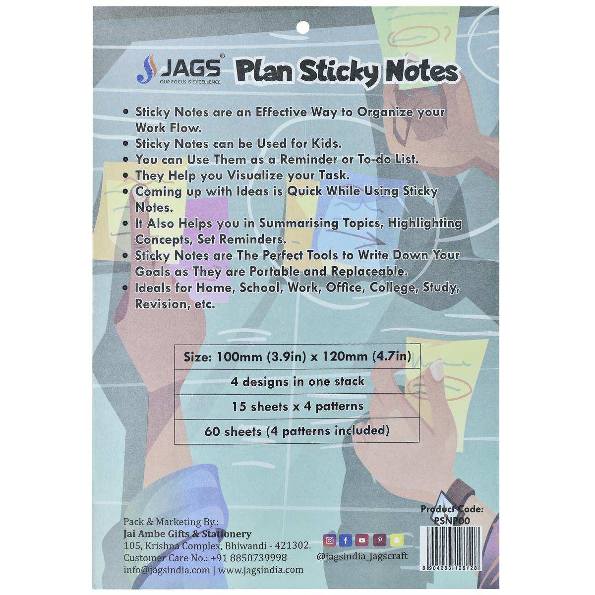 Gift To Love | Plan Sticky Notes Pad | Size : 4 X 5 | Code : PSNP00