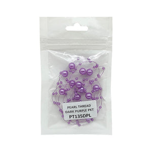 Gift To Love | Pearl Thread Small | Color : Dark Purple | Size : 1.35 Mtr | Code : PT135DPL