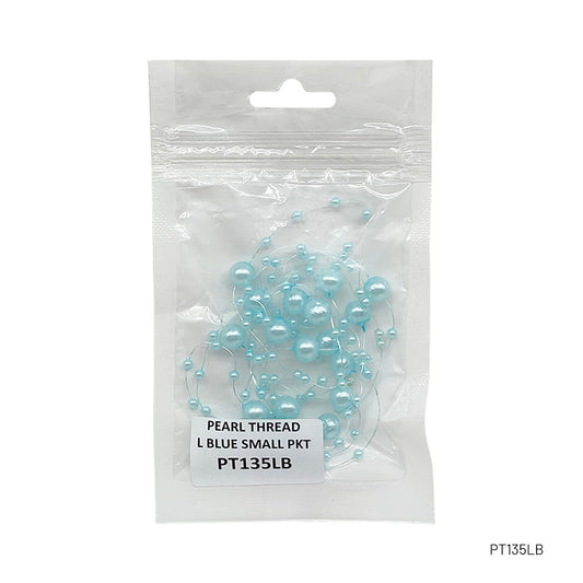 Gift To Love | Pearl Thread Small | Color : Light Blue | Size : 1.35 Mtr | Code : PT135LB