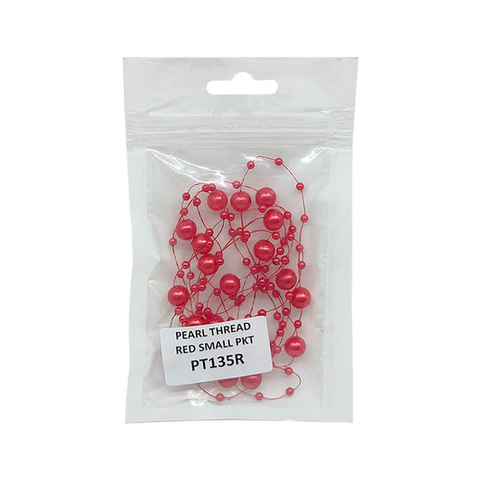 Gift To Love | Pearl Thread Small | Color : Red | Size : 1.35 Mtr | Code : PT135R