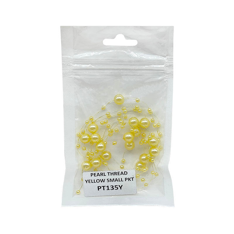 Gift To Love | Pearl Thread Small | Color : Yellow | Size : 1.35 Mtr | Code : PT135Y