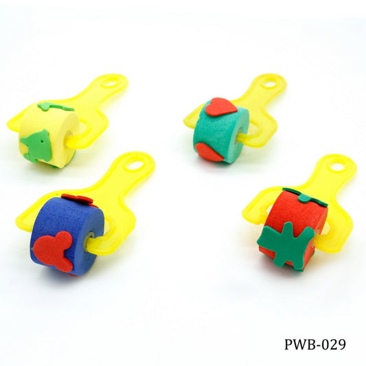 Gift To Love | Sponge Brush Set With Roller | Pcs : 4 Pcs | Code : PWB-029
