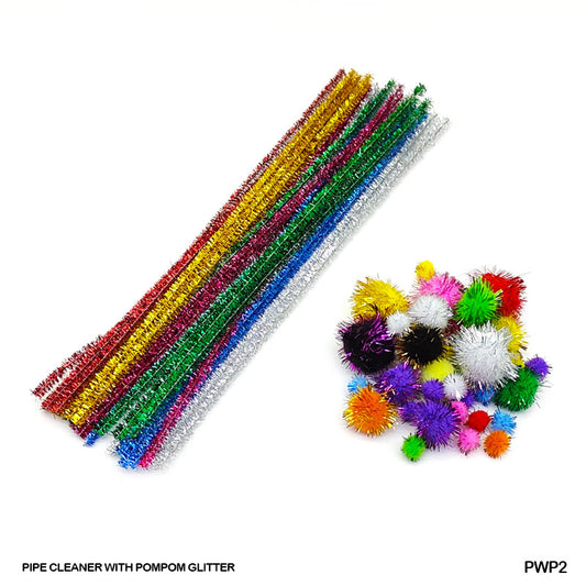 Gift To Love | Chenille Stem Soft Fuzzy Wire | Color : Multi-Color | Size : 7 Mm X 30 Cm | Pcs : 100 Pcs | Code : PWP2