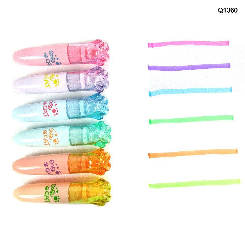 Highlighter 6 Pcs Cat