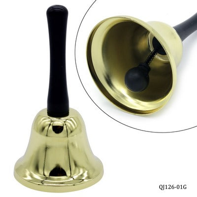 Gift To Love | Office Hand Call Bell Medium Golden Color | Code : QJ126-01G
