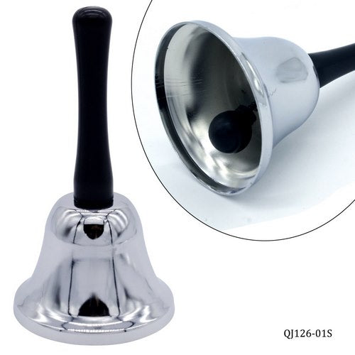 Gift To Love | Office Hand Call Bell Medium Silver Color | Code : QJ126-01S