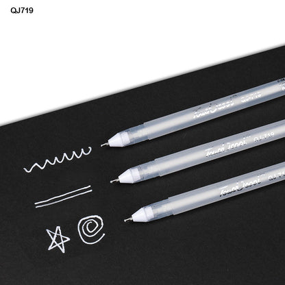Gift To Love | Highlights Pen | Color : White | Size : 0.8 Mm | Pcs : 3 Pcs | Code : QJ719