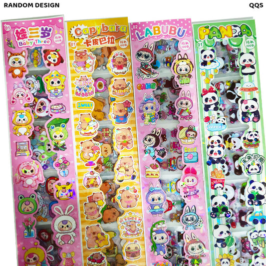 Gift To Love | Kids Cartoon Print Sticker | Pcs : 100 Pcs | Code : QQS