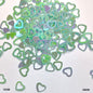 Gift To Love | Heart H Sequins | Color : Sea Green | Size : 6 Mm | Pcs : 10 Gm | Code : QS09I