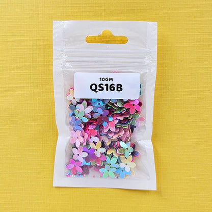 Gift To Love | Flower Sequins | Size : 10 Mm | Pcs : 10 Gm | Code : QS16B