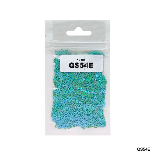 Gift To Love | Heart H Sequins | Color : Sea Green | Size : 4 Mm | Pcs : 10 Gm | Code : QS54E