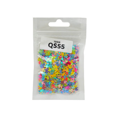 Gift To Love | Multi Flower Sequins | Size : 6 Mm X 10 Gm | Code : QS55