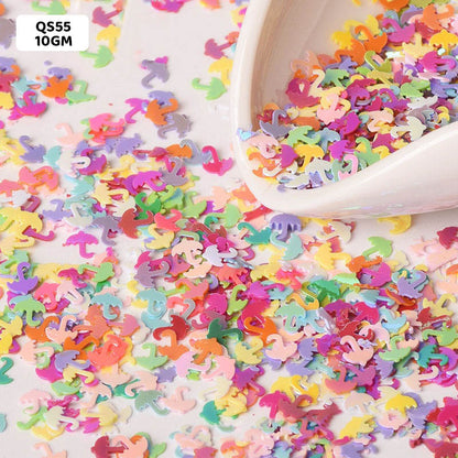 Gift To Love | Multi Flower Sequins | Size : 6 Mm X 10 Gm | Code : QS55