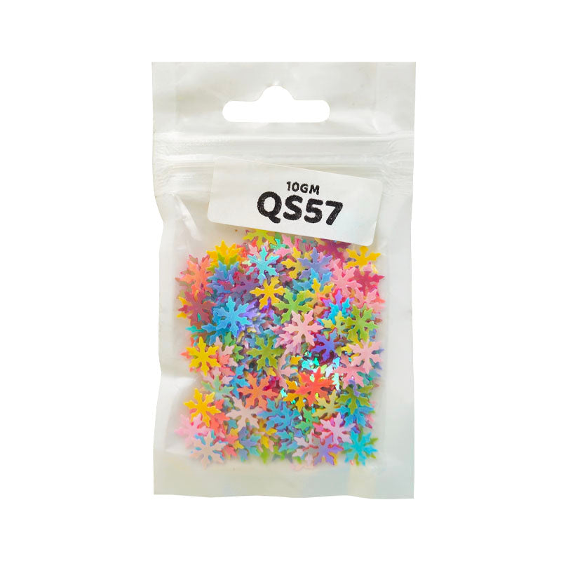 Gift To Love | Snowflake Sequins | Size : 9 Mm | Pcs : 10 Gm | Code : QS57