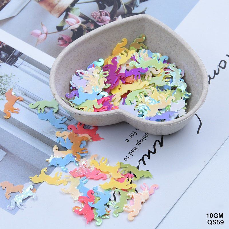 Gift To Love | Sequins Multi Butterfly | Size : 6 Mm | Pcs : 10 Gm | Code : QS59