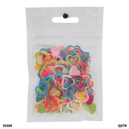 Gift To Love | Heart Sequins | Size : 13 Mm | Pcs : 10 Gm | Code : QS79