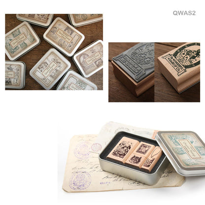 Gift To Love | Quartet Wooden Antique Stamp | Pcs : 4 Pcs | Code : QWAS2