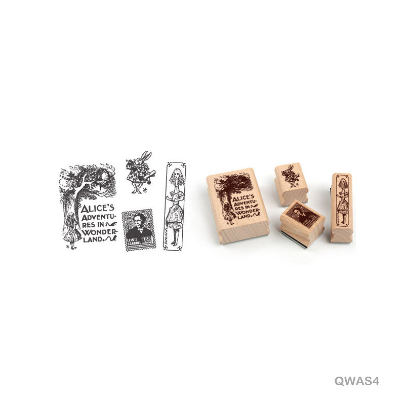 Gift To Love | Quartet Wooden Antique Stamp | Pcs : 4 Pcs | Code : QWAS4
