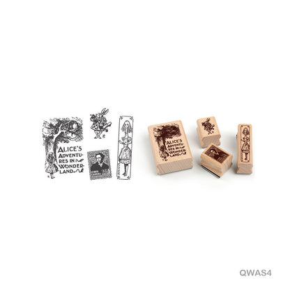 Gift To Love | Quartet Wooden Antique Stamp | Pcs : 4 Pcs | Code : QWAS4
