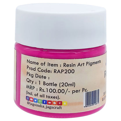 Gift To Love | Resin Art Pigments | Color : Rani Pink | Size : 20 Ml | Code : RAP200