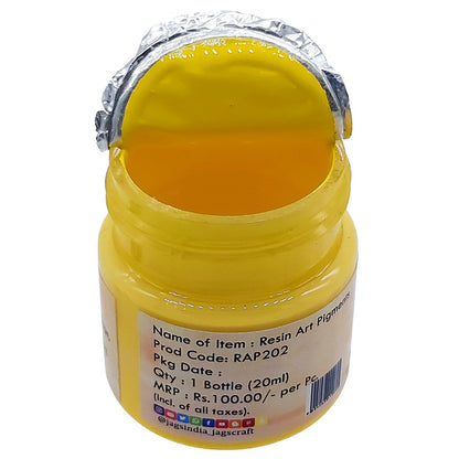 Gift To Love | Resin Art Pigments | Color : Light Yellow | Size : 20 Ml | Code : RAP202