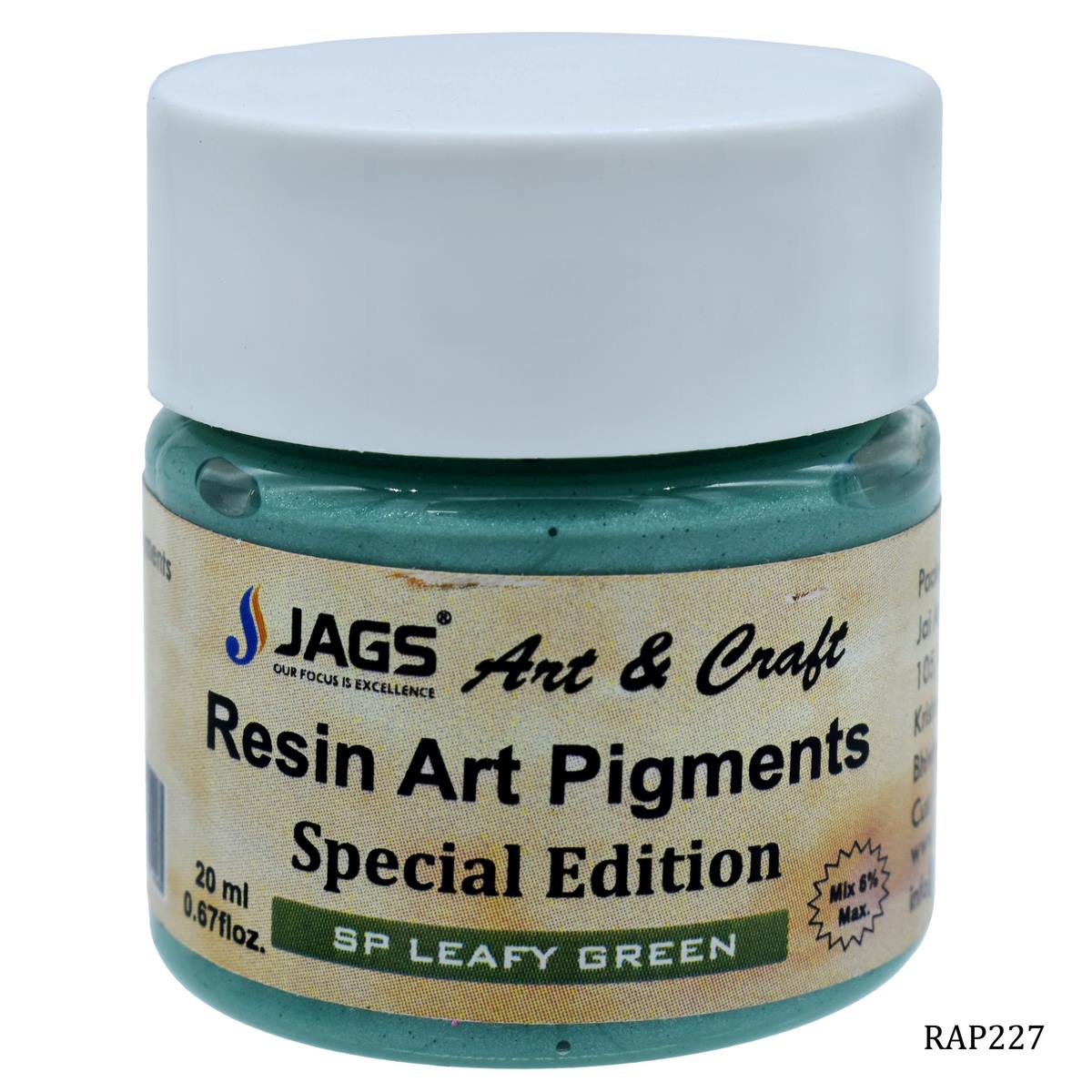 Gift To Love | Resin Art Pigments | Color : Leafy Green | Size : 20 Ml | Code : RAP227