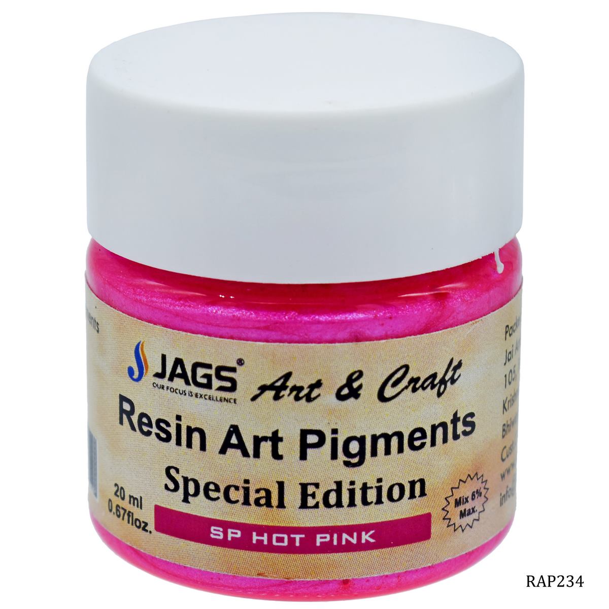 Gift To Love | Resin Art Pigments | Color : Hot Pink | Size : 20 Ml | Code : RAP234