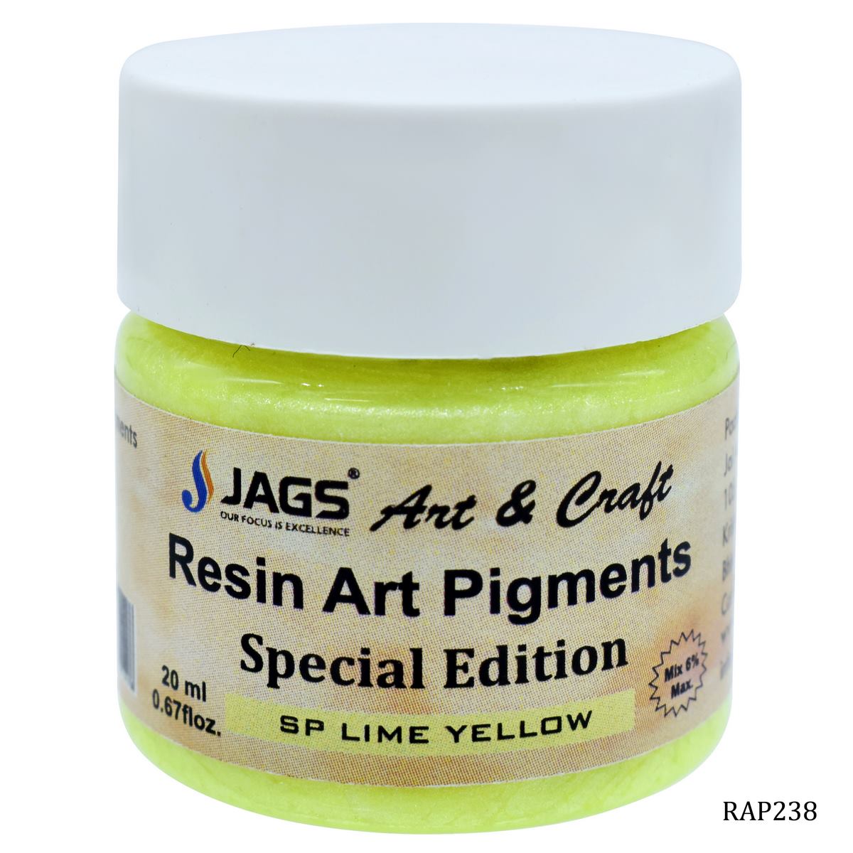 Gift To Love | Resin Art Pigments | Color : Lime Yellow | Size : 20 Ml | Code : RAP238