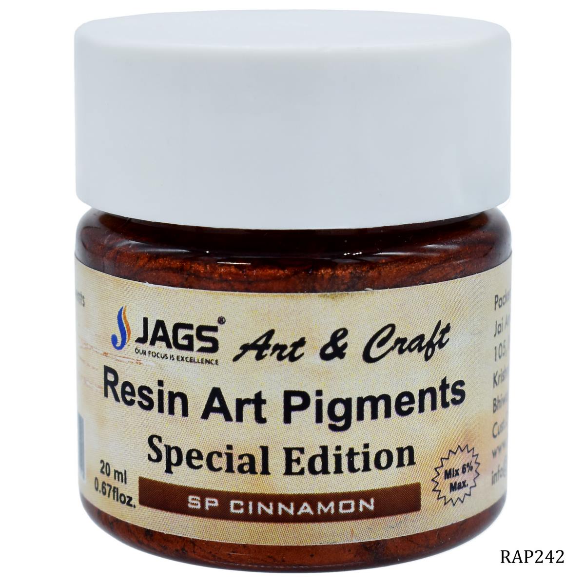 Gift To Love | Resin Art Pigments | Color : Cinnamon | Size : 20 Ml | Code : RAP242