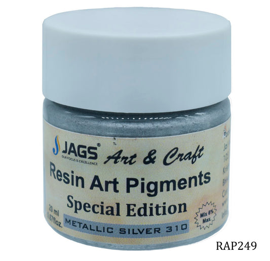 Gift To Love | Resin Art Pigments | Color : Metallic Silver | Size : 20 Ml | Code : RAP249