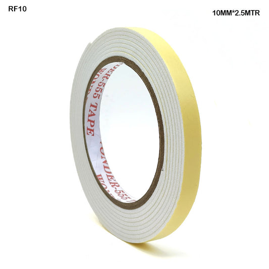 Gift To Love | Double Side Foam Tape | Size : 10 Mm X 2.5 Mtr | Code : RF10