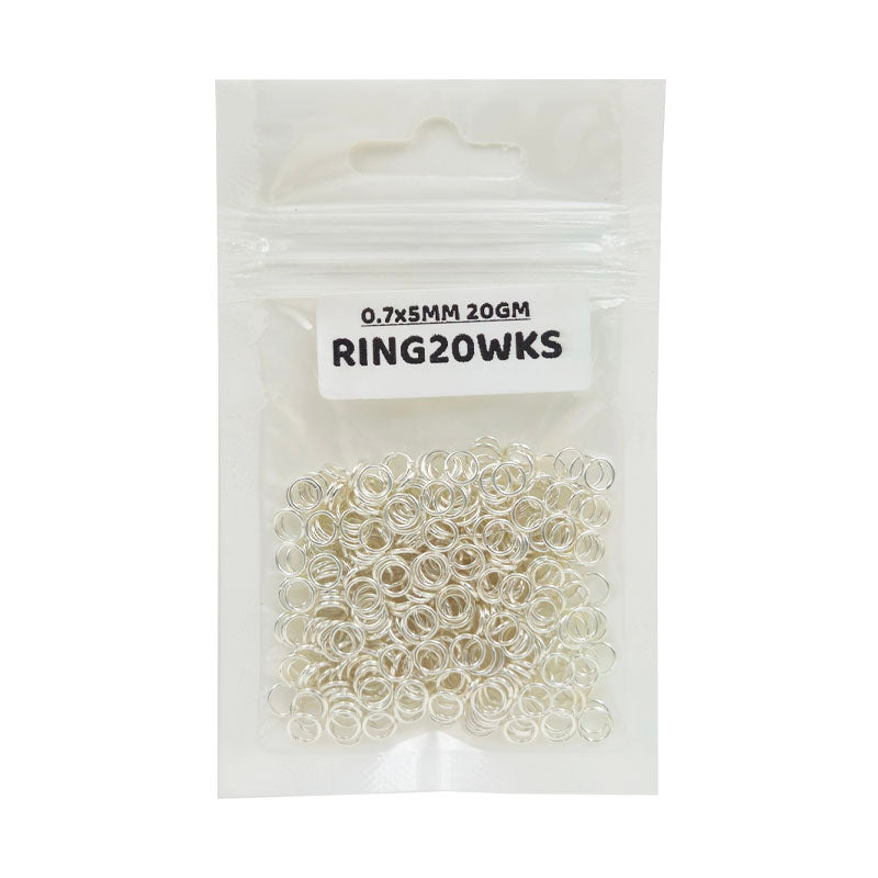 Jump Ring 0.7X5Mm 20Gm Wk Silver (Ring20Wks)