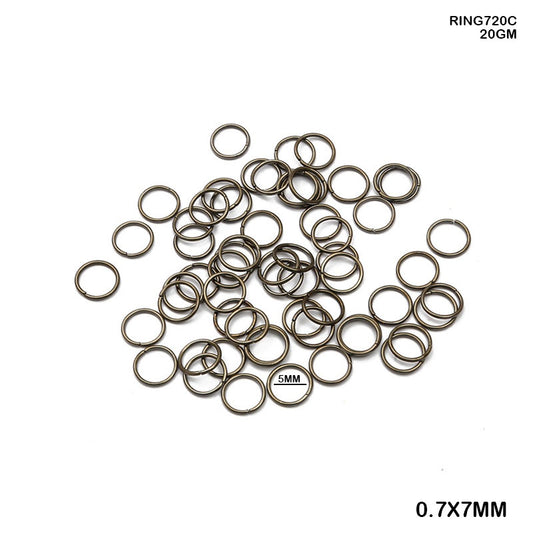 Gift To Love | Jump Ring | Color : Copper | Size : 0.7 Mm X 7 Mm | Pcs : 20 Gm | Code : RING720C