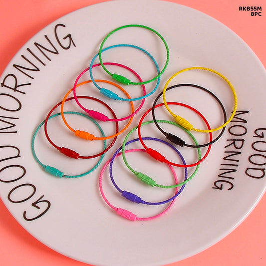 Gift To Love | Round Ss Keychain Clasp Lock | Size : 50 Mm | Pcs : 8 Pcs | Code : RKB55M
