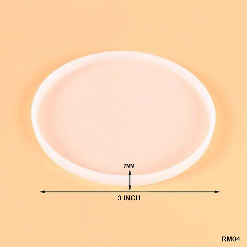 Gift To Love | Silicon Mold Round Plain | Size : 3 Inch | Code : RM04
