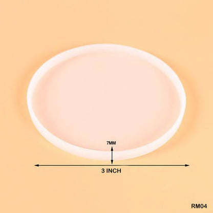 Gift To Love | Silicon Mold Round Plain | Size : 3 Inch | Code : RM04