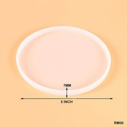 Gift To Love | Silicon Mold Round Plain | Size : 5 Inch | Code : RM06