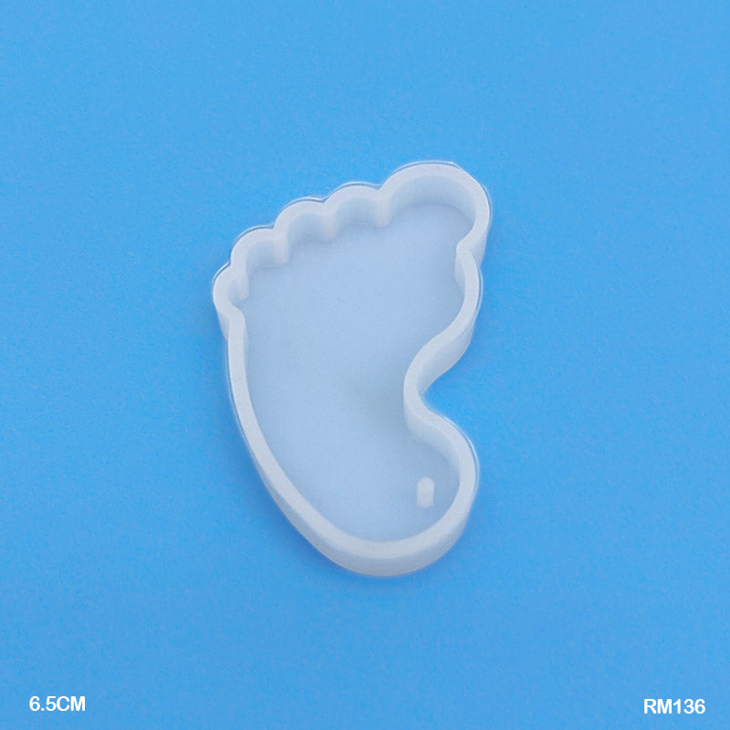 Gift To Love | Silicon Mold Foot Print | Size : 6.5 Cm | Code : RM136