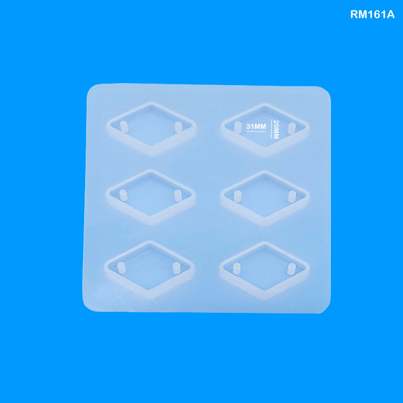Gift To Love | Silicone Rakhi Mold Rhombus | Size : 31 X 20 Mm | Pcs : 6 Cavity | Code : RM161A