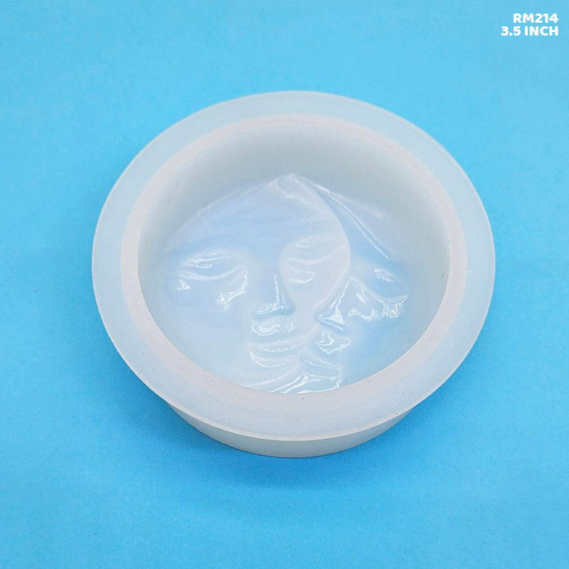 Gift To Love | Silicone Mold Moon Face Candle | Size : 3.5 Inch | Code : RM214