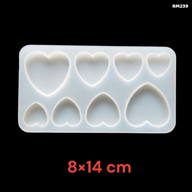 Gift To Love | Silicon Heart Mold | Pcs : 8 Cavity | Code : RM239